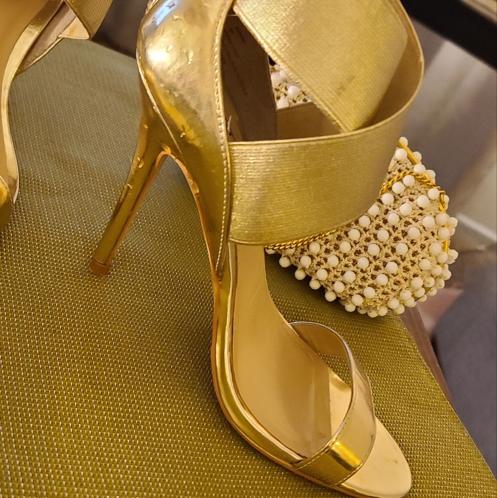 Metallic  Gold Heels
